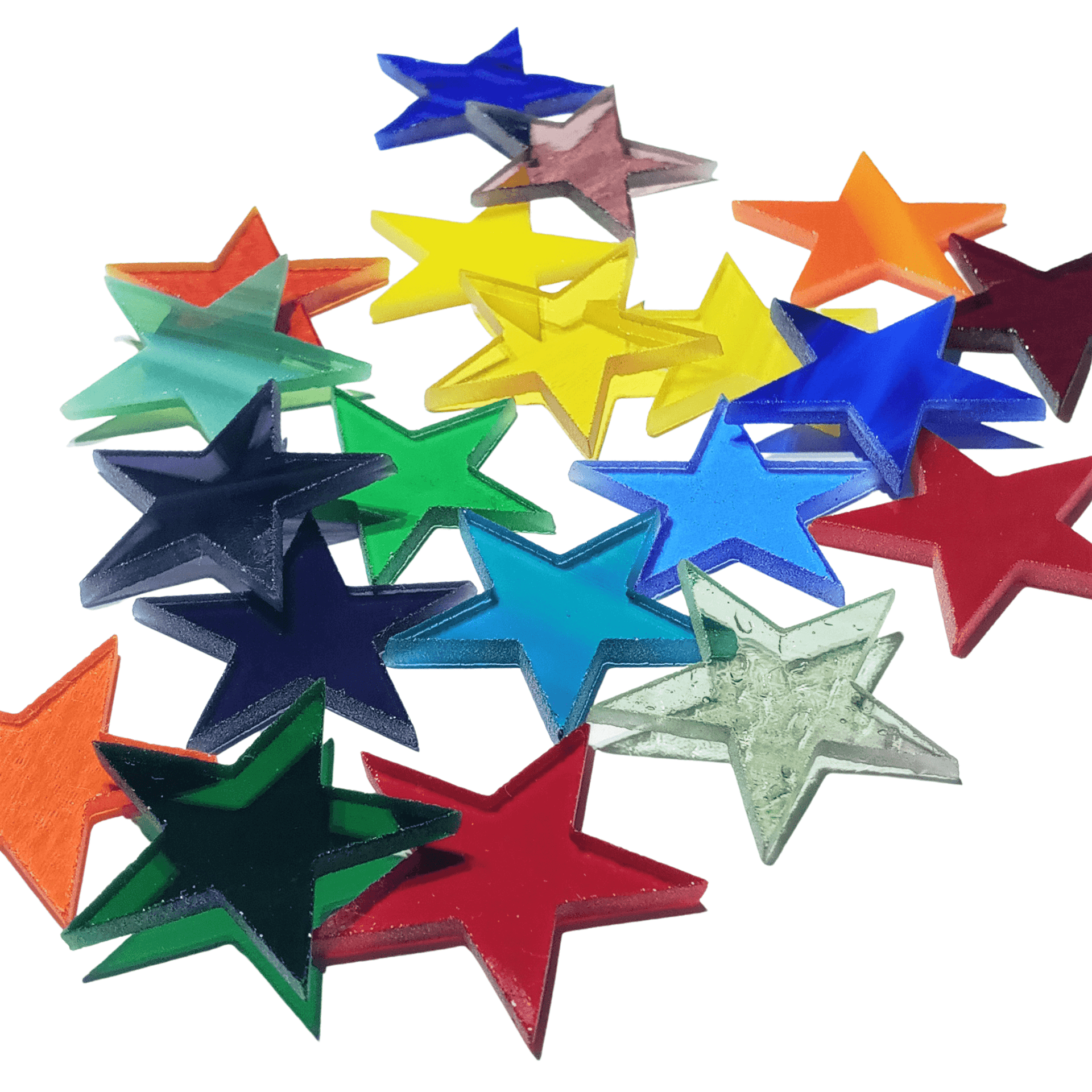 Precut Stained Glass 1 Stars, Assorted Colors, 20 Pack – BradstreetGlass