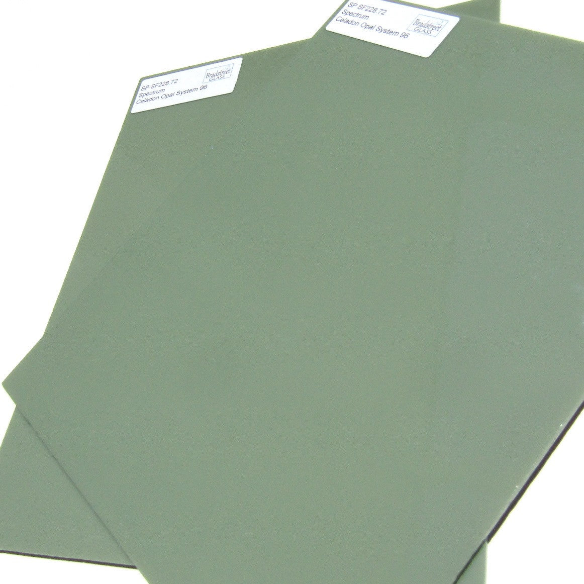 Spectrum Opaque Celadon Opal System 96 Fusible Green Stained Glass Sheet SF228.72
