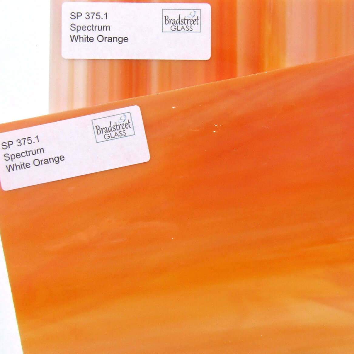 Spectrum 375.1 Stained Glass Sheet White Orange Opal